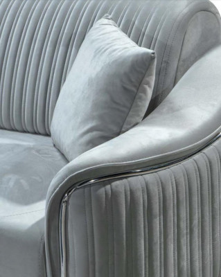 Gray Corner sofa L-shape Sofa Design Upholstery Modern Textile Living room new