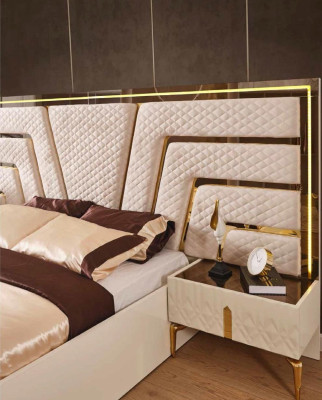 Illuminated Bed Design Double bed Luxury Beds Upholstery Bedroom
