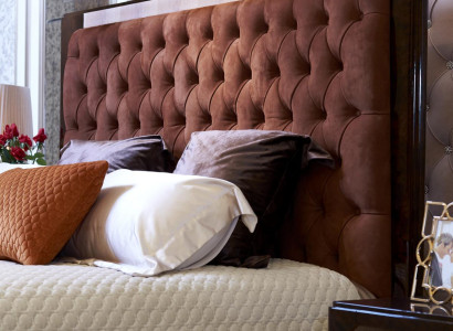 Bed Luxury Upholstery Design Double Beds Hotel Marriage Sleep Room Textile