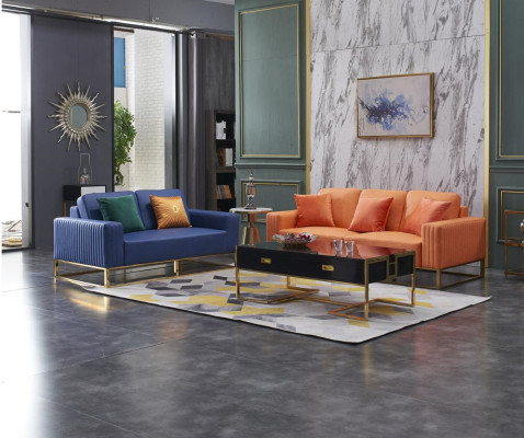 Couch Imitation leather Sofa Noble Design Designer 2 Seater Furniture Classic