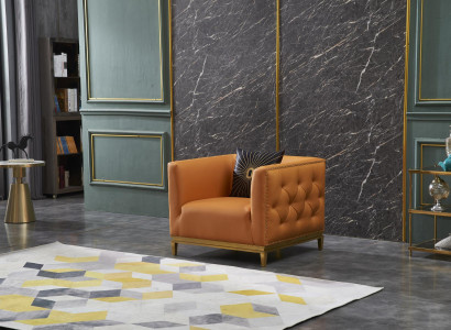 Armchair Design Couch Sofa Seater Leather Lounge Decoration Club Upholstery Luxury Ears