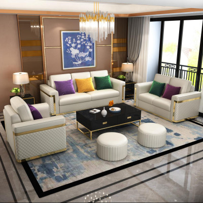 Luxury Mega Class 3+2 Seater Real Handcraft Couches Upholstered Sofas