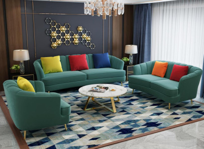 Complete Set Sofa set 3+2+1 Seater Design Sofa Couch Living landscape