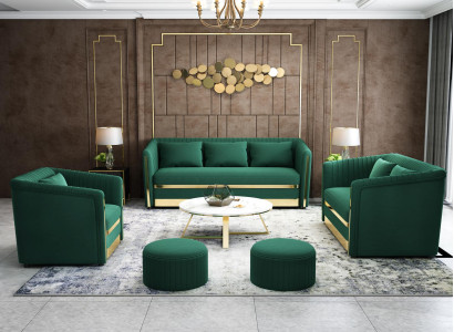 Sofa set 3+2+1 Seater Couch Leather Sofa Living landscape Suite Design