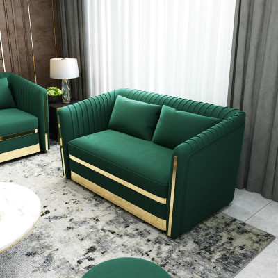 Green Designer Sofa Couch Upholstery xxl 2 Seater Big Sofas Couches Textile Leather