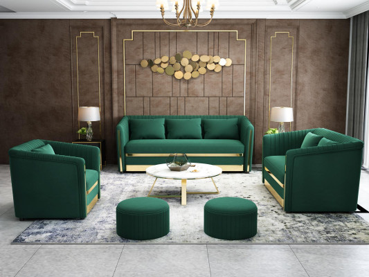 Green Designer Sofa Couch Upholstery xxl 2 Seater Big Sofas Couches Textile Leather