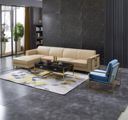 Living landscape L-shape Corner sofa Couch Design Upholstery Suite Sofa Corner