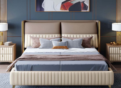 Double bed bed marriage bed design luxury beds modern style new 180x200cm!