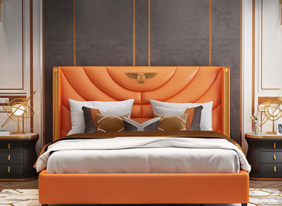 Wood Design Bed Double Luxury Marriage Hotel Modern Frame Sleep Room