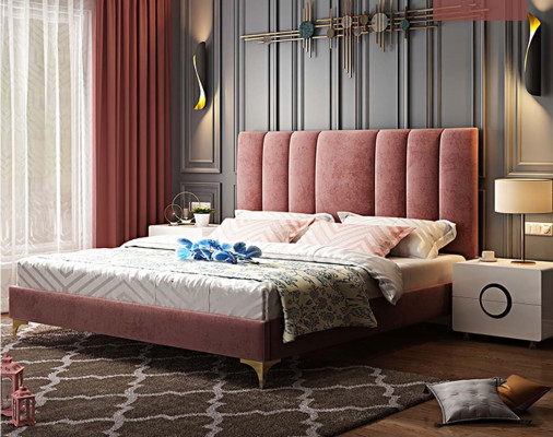 Luxury Bedroom Furniture Complete 3pcs. Set Bed 2x Bedside tables Modern