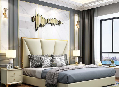 Bed Bedroom Set Design Furniture Luxury Decorative Beds 2x Bedside table 3pcs