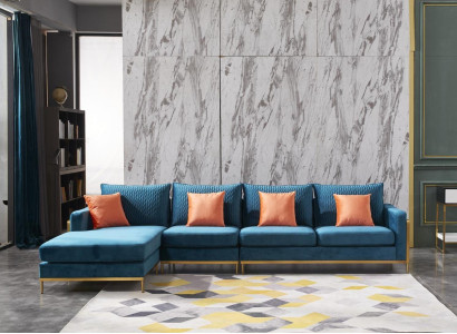 Living landscape Corner sofa L-shape Armchair Decoration Set Suite Modern Sofa Leather new