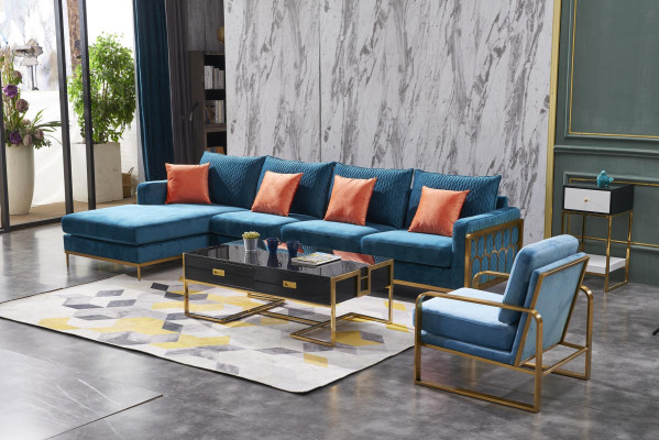 Living landscape Corner sofa L-shape Armchair Decoration Set Suite Modern Sofa Leather new