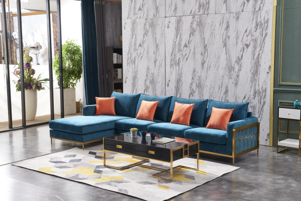 Living landscape Corner sofa L-shape Armchair Decoration Set Suite Modern Sofa Leather new