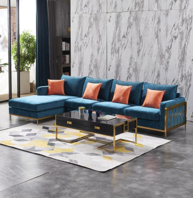 Living landscape Corner sofa L-shape Armchair Decoration Set Suite Modern Sofa Leather new