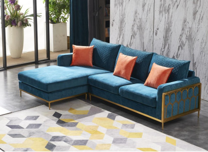 Living landscape Corner sofa L-shape Couch Seat Upholstery Set Suite Sofa Luxury