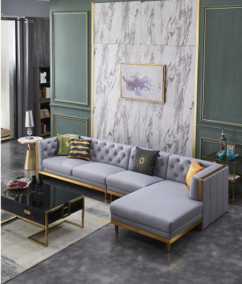 Corner sofa Sofa Couch Leather sofa Living landscape Luxury Furniture L-shape