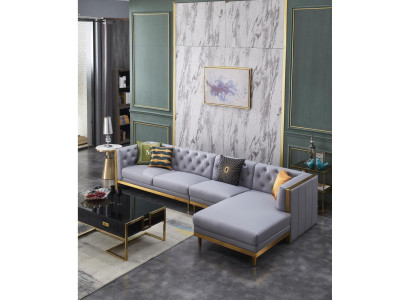 Corner sofa Sofa Couch Leather sofa Living landscape Luxury Furniture L-shape