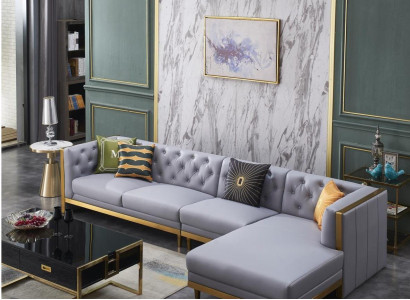 Corner sofa Sofa Couch Leather sofa Living landscape Luxury Furniture L-shape