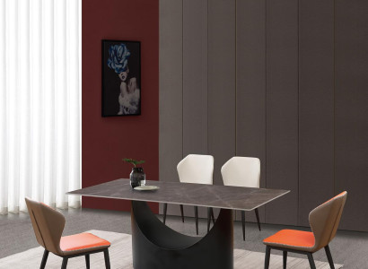 Design Dining Table 4 Chairs Set Suite Room Group 5 pcs. Tables Marble