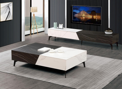 Wooden table Coffee table Side table Sofa Design Living room high gloss 130x80