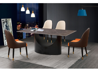 Classic Luxury Dining room Furniture Dining Set Recliner Chair Table Group