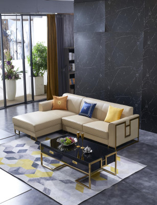Luxury Design Corner Sofa Couch Upholstery Seat Leather Suite Living Landscape Italy