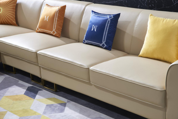 Luxury Design Corner Sofa Couch Upholstery Seat Leather Suite Living Landscape Italy