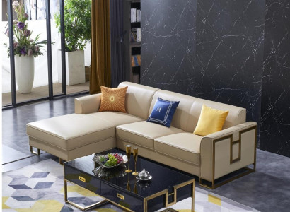 Sofa Corner sofa L-shape Armchair Coffee table Stool Corner sofa Upholstery 2-piece. new