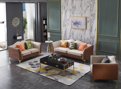 Sofa set 3+1 Seater Classic r Couches Living landscape Sofas Upholstery