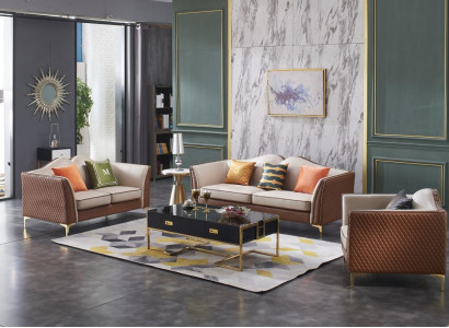 Sofa set 3+2 Seater Classic Sets Sofas Leather Couches Upholstery