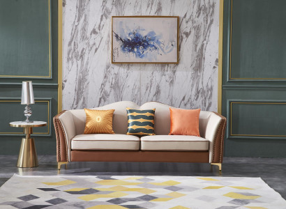 Sofa three-seater couch Classic new Upholstery 3 Seater Leather decorative couches