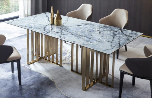 Design Table stainless steel Office Conference Dining room Living room Marble Color Furniture