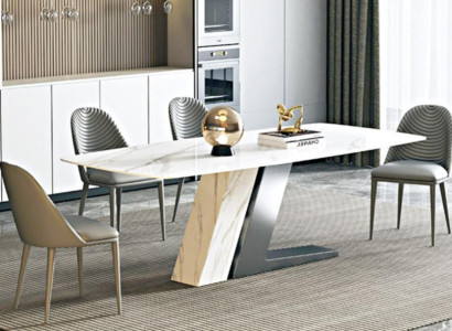 Dining Table Marble Bonzen Tables Living Room Italy Luxury Designer stainless steel new
