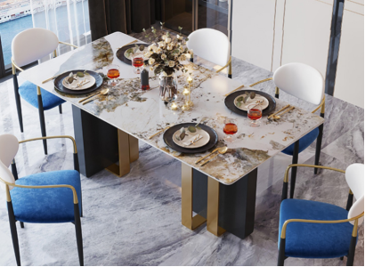 Table Marble Style Kitchen Modern Dining table Tables Dining room Luxury Furniture Design