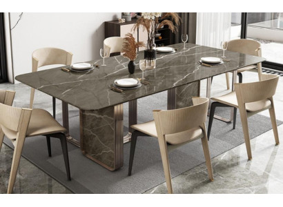 Luxury Dining table Table Metal Tables High Gloss Dining room Design Modern Dining Tables