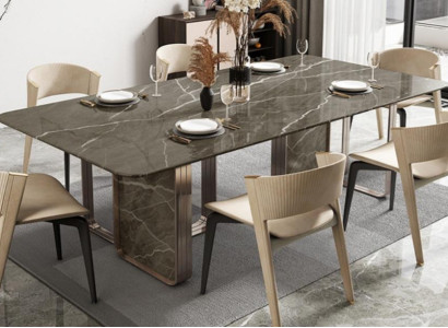 Luxury Dining table Table Metal Tables High Gloss Dining room Design Modern Dining Tables
