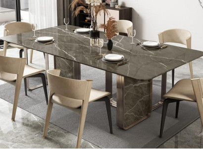 Dining table Dining room Modern stainless steel Kitchen Tables Design Table Metal Living room