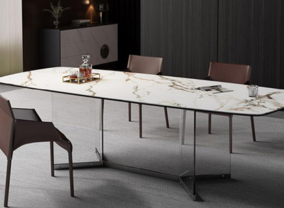 Dining room Living room Design Luxury Modern Tables Stainless Steel Legs Marmo Imitation new