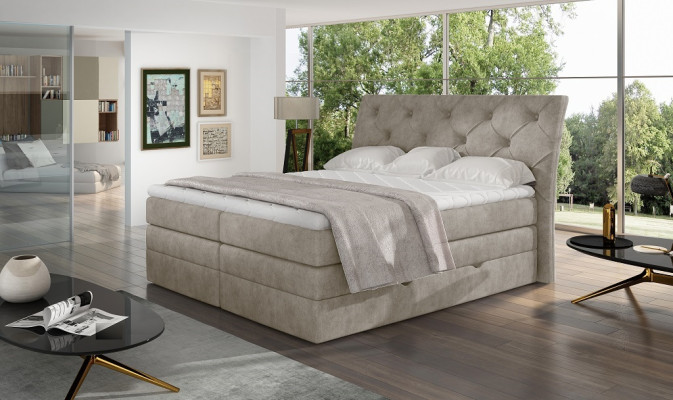 Luxury Bedroom Bed Upholstery Chesterfield Box Spring Luxury Double Hotel