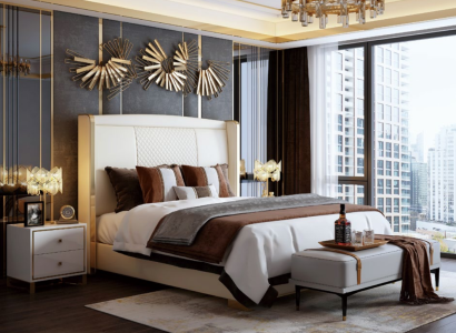Luxury Bedroom Bed Upholstery Design Decoration Luxury Double Hotel Marriage Beds