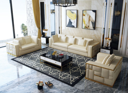 Couch Living landscape Suite Design Modern Sofa set 3+2+1 Sofas