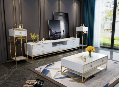 Modern design living wall living room sideboard TV cabinet shelf