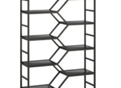 Metal Shelf Partition Designer Luxury Shelves Loft Style Wardrobe Black