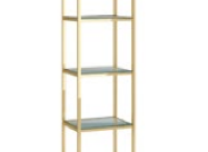 Shelf Glass Metal Standing Shelf Modern Design Partition Wall Glass Shelves