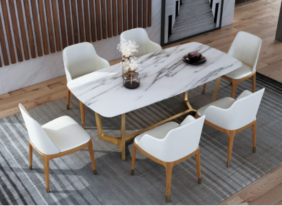 Luxury designer stainless steel metal dining table tables living room 160x90cm
