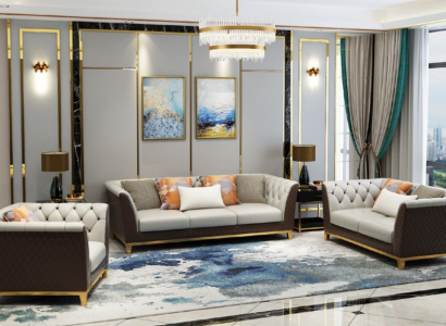 Sofa Couch Suite Seat Upholstery Complete Set 3+2+1 Sofas Design Chesterfield