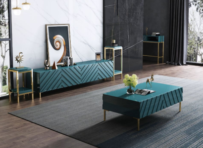 Modern design living wall living room sideboard TV cabinet shelf stand
