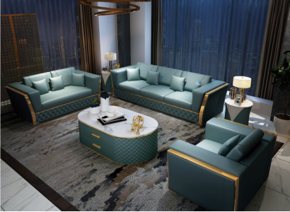 Sofa set Couch Suite 3+2+1 Designer sofa Design Couch Seating group 3-piece.