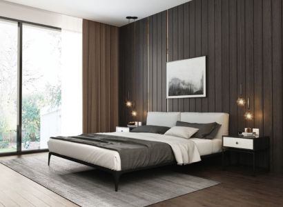 Upholstered bed Beds Bed Hotel Upholstery Designer Double Luxury Decorative Design